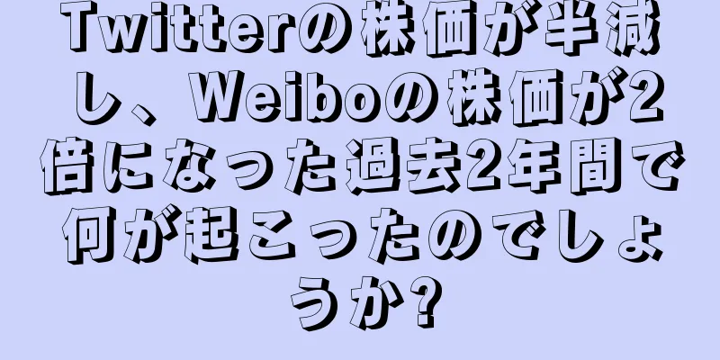 Twitterの株価が半減し、Weiboの株価が2倍になった過去2年間で何が起こったのでしょうか?