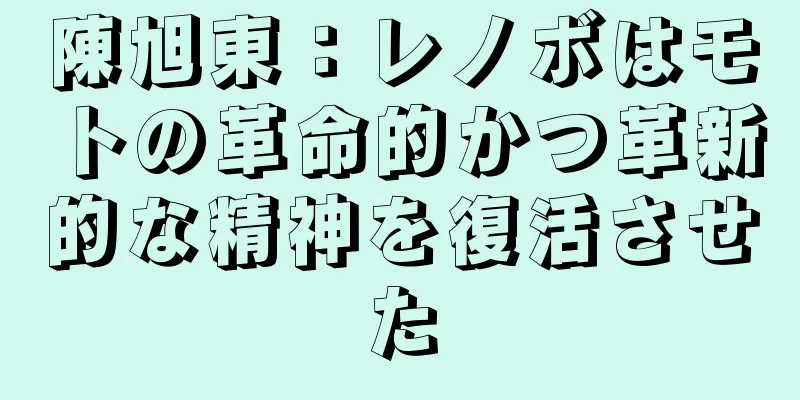 陳旭東：レノボはモトの革命的かつ革新的な精神を復活させた
