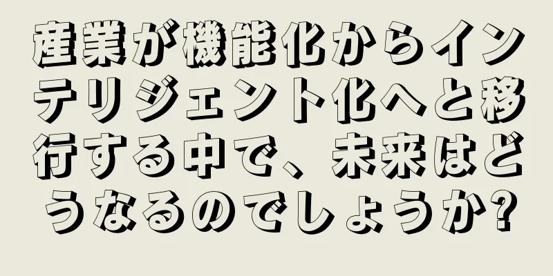 産業が機能化からインテリジェント化へと移行する中で、未来はどうなるのでしょうか?