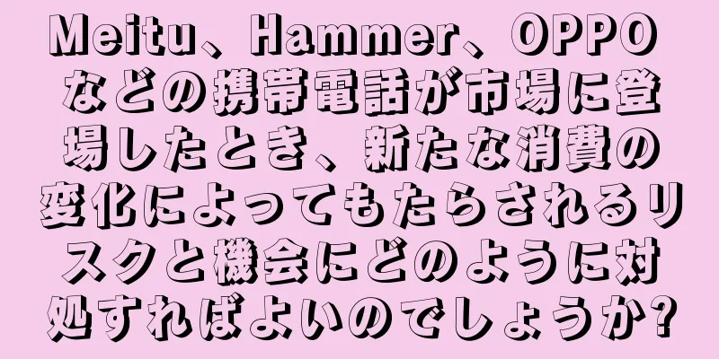 Meitu、Hammer、OPPO などの携帯電話が市場に登場したとき、新たな消費の変化によってもたらされるリスクと機会にどのように対処すればよいのでしょうか?