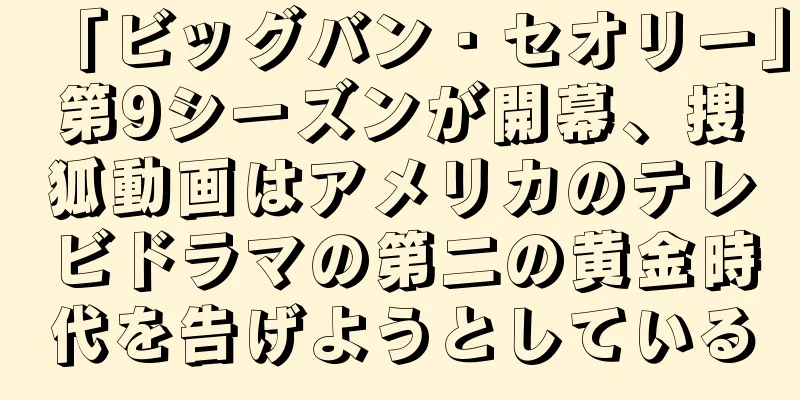 「ビッグバン・セオリー」第9シーズンが開幕、捜狐動画はアメリカのテレビドラマの第二の黄金時代を告げようとしている