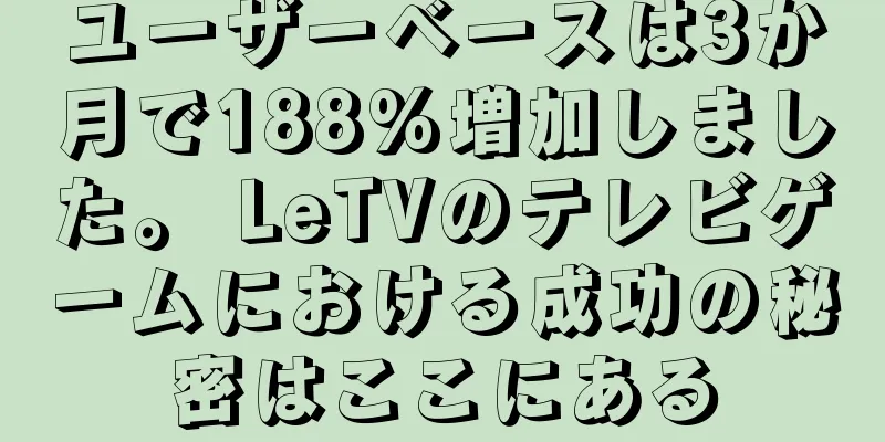 ユーザーベースは3か月で188%増加しました。 LeTVのテレビゲームにおける成功の秘密はここにある