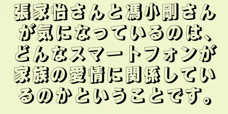 張家怡さんと馮小剛さんが気になっているのは、どんなスマートフォンが家族の愛情に関係しているのかということです。