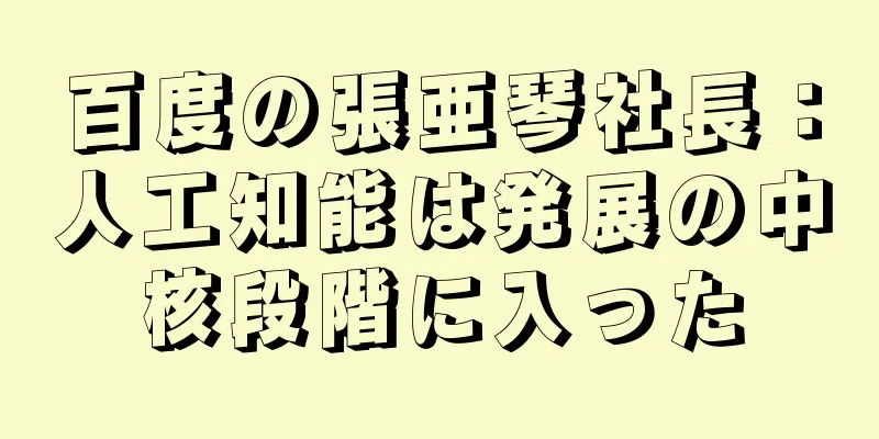 百度の張亜琴社長：人工知能は発展の中核段階に入った