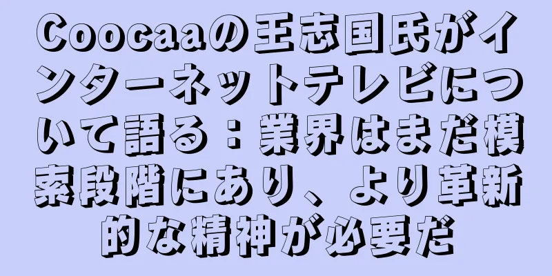 Coocaaの王志国氏がインターネットテレビについて語る：業界はまだ模索段階にあり、より革新的な精神が必要だ