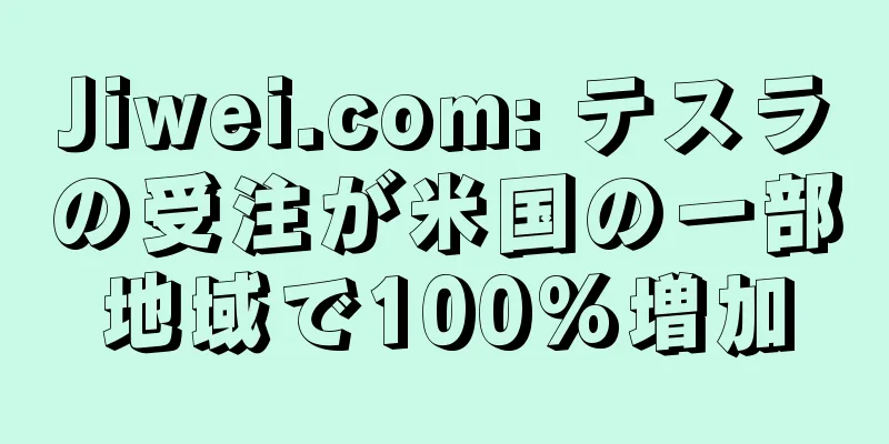 Jiwei.com: テスラの受注が米国の一部地域で100%増加