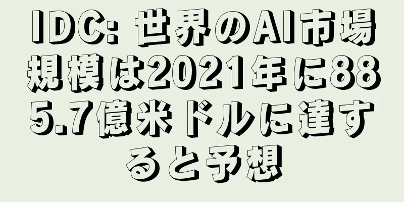 IDC: 世界のAI市場規模は2021年に885.7億米ドルに達すると予想