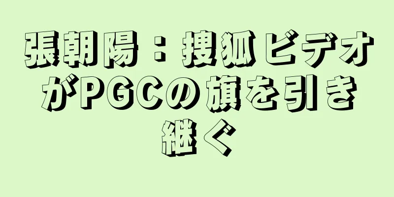 張朝陽：捜狐ビデオがPGCの旗を引き継ぐ