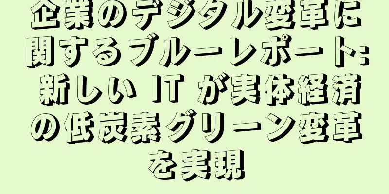 企業のデジタル変革に関するブルーレポート: 新しい IT が実体経済の低炭素グリーン変革を実現