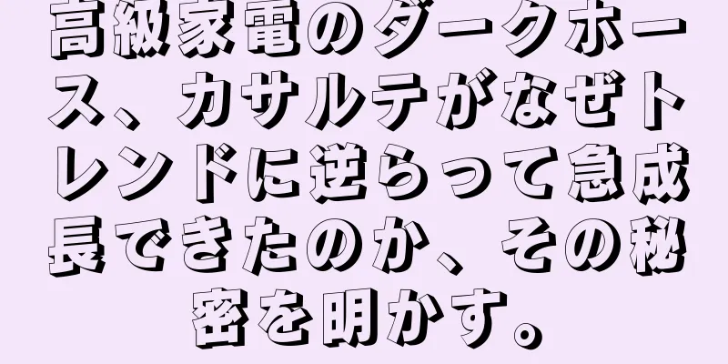 高級家電のダークホース、カサルテがなぜトレンドに逆らって急成長できたのか、その秘密を明かす。