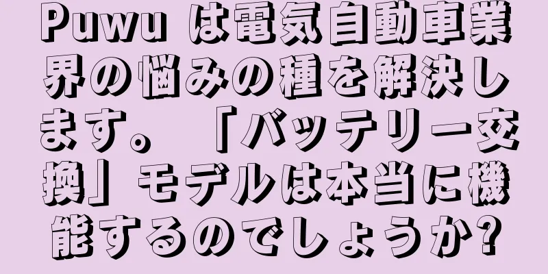 Puwu は電気自動車業界の悩みの種を解決します。 「バッテリー交換」モデルは本当に機能するのでしょうか?