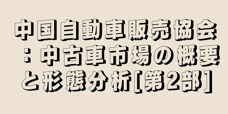 中国自動車販売協会：中古車市場の概要と形態分析[第2部]