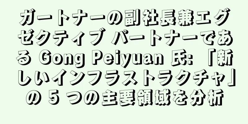 ガートナーの副社長兼エグゼクティブ パートナーである Gong Peiyuan 氏: 「新しいインフラストラクチャ」の 5 つの主要領域を分析