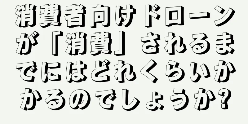 消費者向けドローンが「消費」されるまでにはどれくらいかかるのでしょうか?