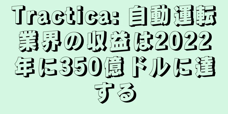 Tractica: 自動運転業界の収益は2022年に350億ドルに達する