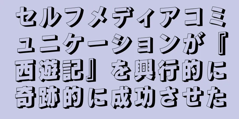 セルフメディアコミュニケーションが『西遊記』を興行的に奇跡的に成功させた