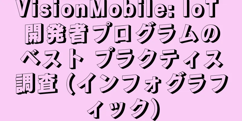 VisionMobile: IoT 開発者プログラムのベスト プラクティス調査 (インフォグラフィック)