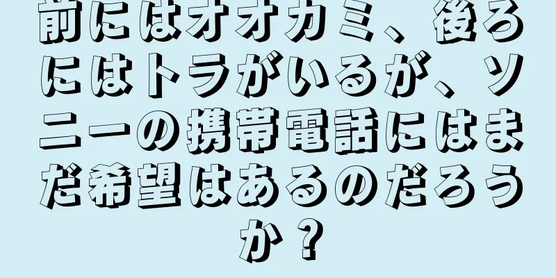 前にはオオカミ、後ろにはトラがいるが、ソニーの携帯電話にはまだ希望はあるのだろうか？