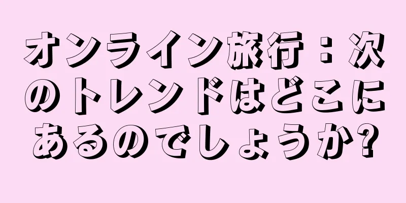 オンライン旅行：次のトレンドはどこにあるのでしょうか?