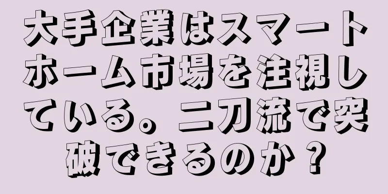 大手企業はスマートホーム市場を注視している。二刀流で突破できるのか？