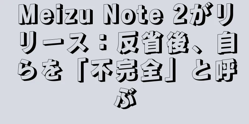 Meizu Note 2がリリース：反省後、自らを「不完全」と呼ぶ