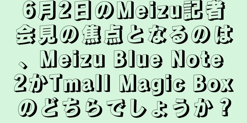 6月2日のMeizu記者会見の焦点となるのは、Meizu Blue Note 2かTmall Magic Boxのどちらでしょうか？