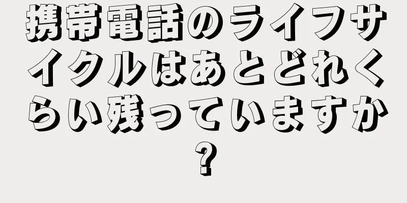 携帯電話のライフサイクルはあとどれくらい残っていますか?
