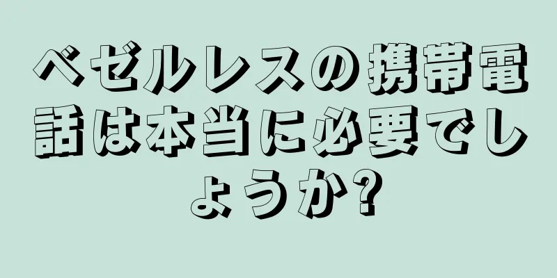 ベゼルレスの携帯電話は本当に必要でしょうか?