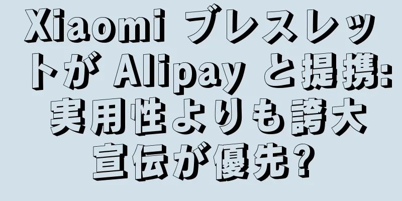 Xiaomi ブレスレットが Alipay と提携: 実用性よりも誇大宣伝が優先?