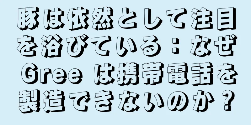 豚は依然として注目を浴びている：なぜ Gree は携帯電話を製造できないのか？