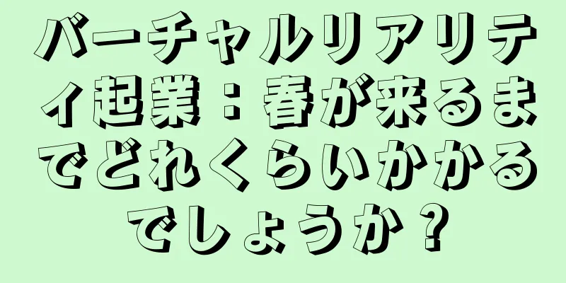 バーチャルリアリティ起業：春が来るまでどれくらいかかるでしょうか？