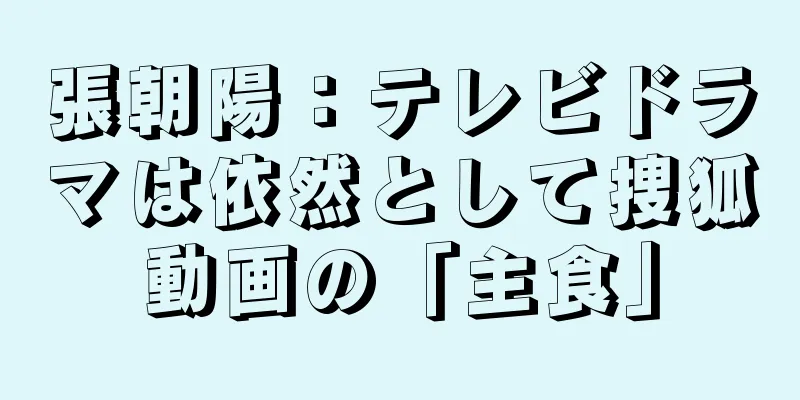 張朝陽：テレビドラマは依然として捜狐動画の「主食」
