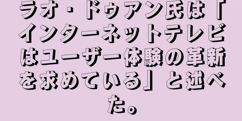 ラオ・ドゥアン氏は「インターネットテレビはユーザー体験の革新を求めている」と述べた。