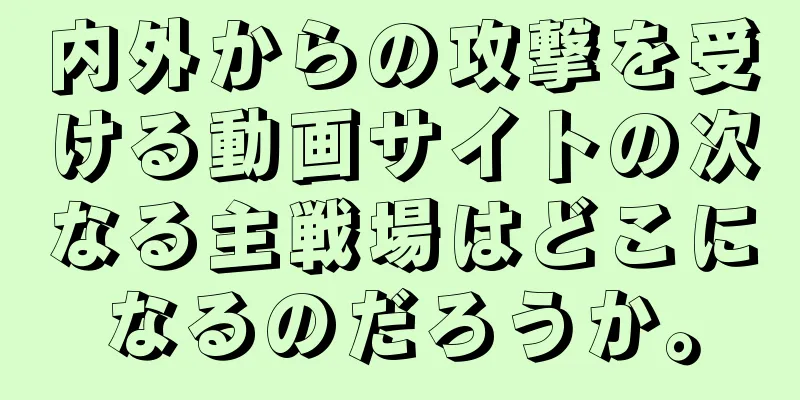 内外からの攻撃を受ける動画サイトの次なる主戦場はどこになるのだろうか。