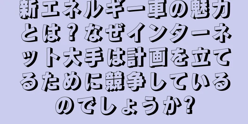 新エネルギー車の魅力とは？なぜインターネット大手は計画を立てるために競争しているのでしょうか?