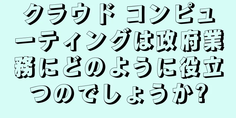 クラウド コンピューティングは政府業務にどのように役立つのでしょうか?