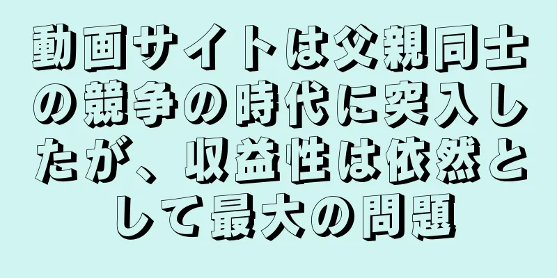 動画サイトは父親同士の競争の時代に突入したが、収益性は依然として最大の問題