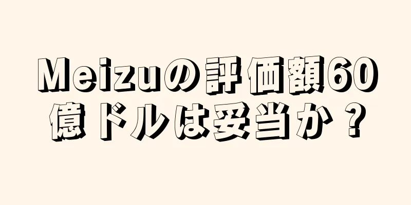 Meizuの評価額60億ドルは妥当か？