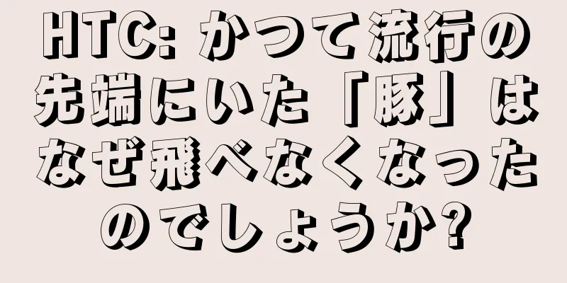 HTC: かつて流行の先端にいた「豚」はなぜ飛べなくなったのでしょうか?