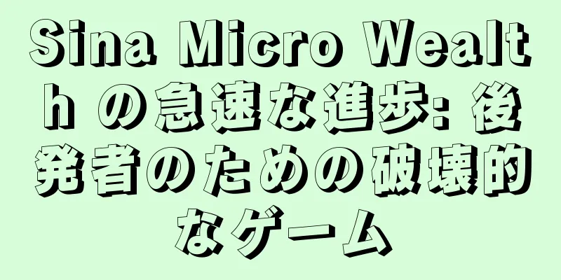 Sina Micro Wealth の急速な進歩: 後発者のための破壊的なゲーム