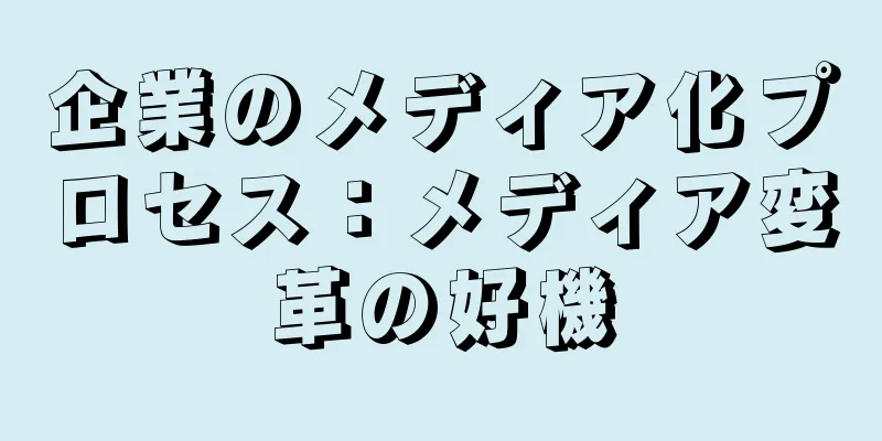 企業のメディア化プロセス：メディア変革の好機