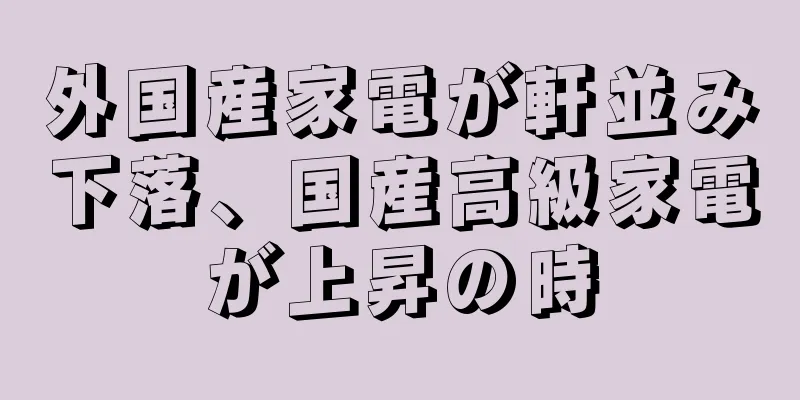 外国産家電が軒並み下落、国産高級家電が上昇の時