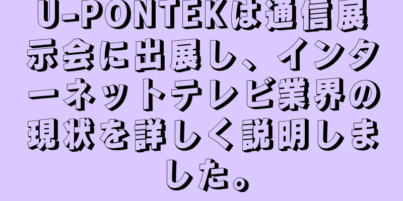 U-PONTEKは通信展示会に出展し、インターネットテレビ業界の現状を詳しく説明しました。