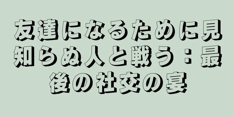 友達になるために見知らぬ人と戦う：最後の社交の宴