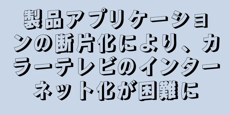 製品アプリケーションの断片化により、カラーテレビのインターネット化が困難に