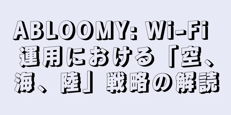 ABLOOMY: Wi-Fi 運用における「空、海、陸」戦略の解読