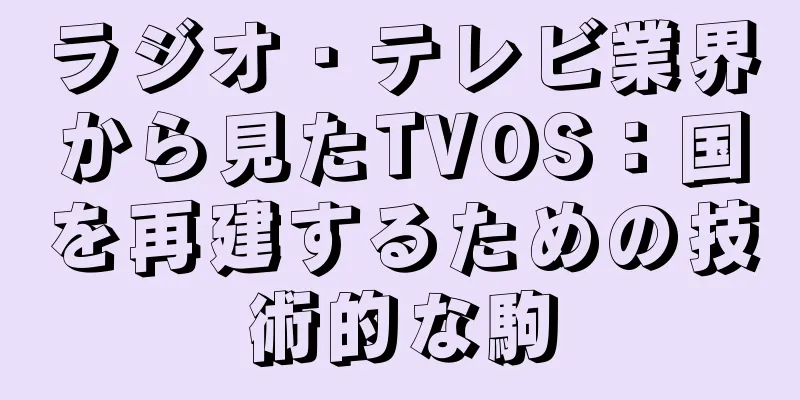 ラジオ・テレビ業界から見たTVOS：国を再建するための技術的な駒