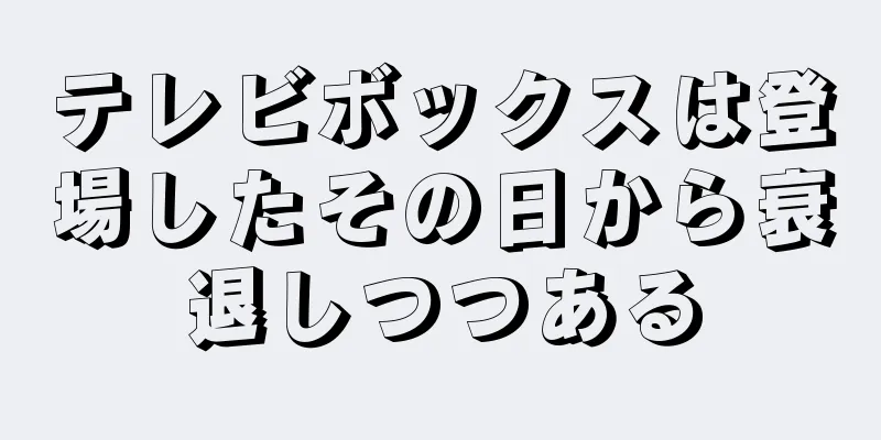 テレビボックスは登場したその日から衰退しつつある