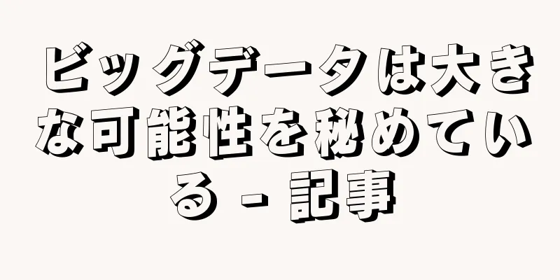 ビッグデータは大きな可能性を秘めている - 記事