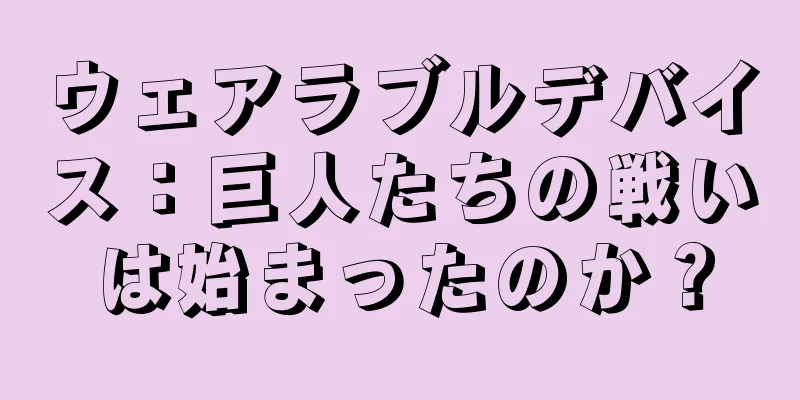 ウェアラブルデバイス：巨人たちの戦いは始まったのか？